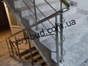 Перила з нержавійки на 3 наповнення D42 Перила з нержавійки на 3 наповнення