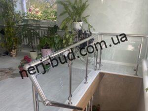 Перила зі склом фото