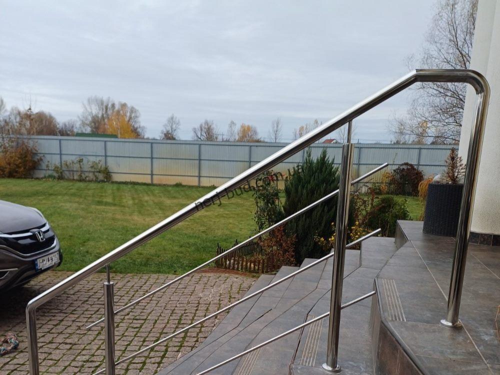 Перила з нержавійки на 3 наповнення фото